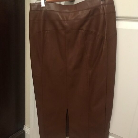 Dresses & Skirts - Leather Brown Skirt